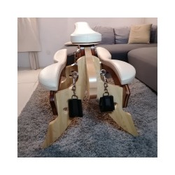 BANC A FESSÉE "LA SAUTERELLE" BLANC