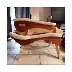 BANC A FESSÉE "LA SAUTERELLE" BLANC