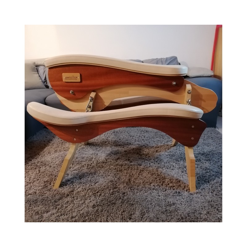 BANC A FESSÉE "LA SAUTERELLE" BLANC