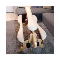 BANC A FESSÉE "LA SAUTERELLE" BLANC