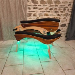 BANC A FESSÉE "LA SAUTERELLE" NOIR